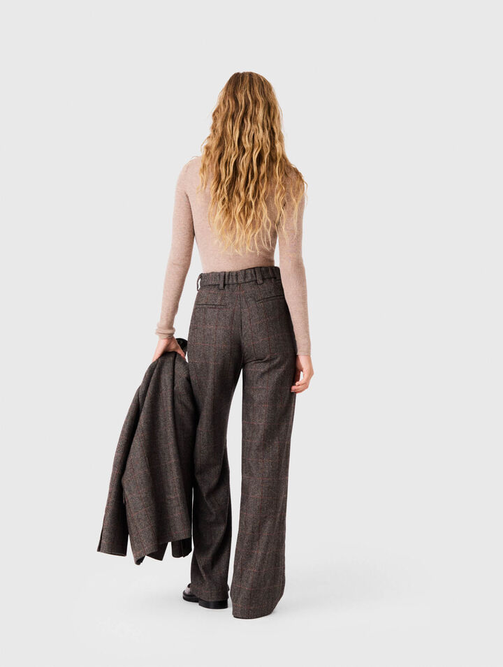 Checked suit trousers