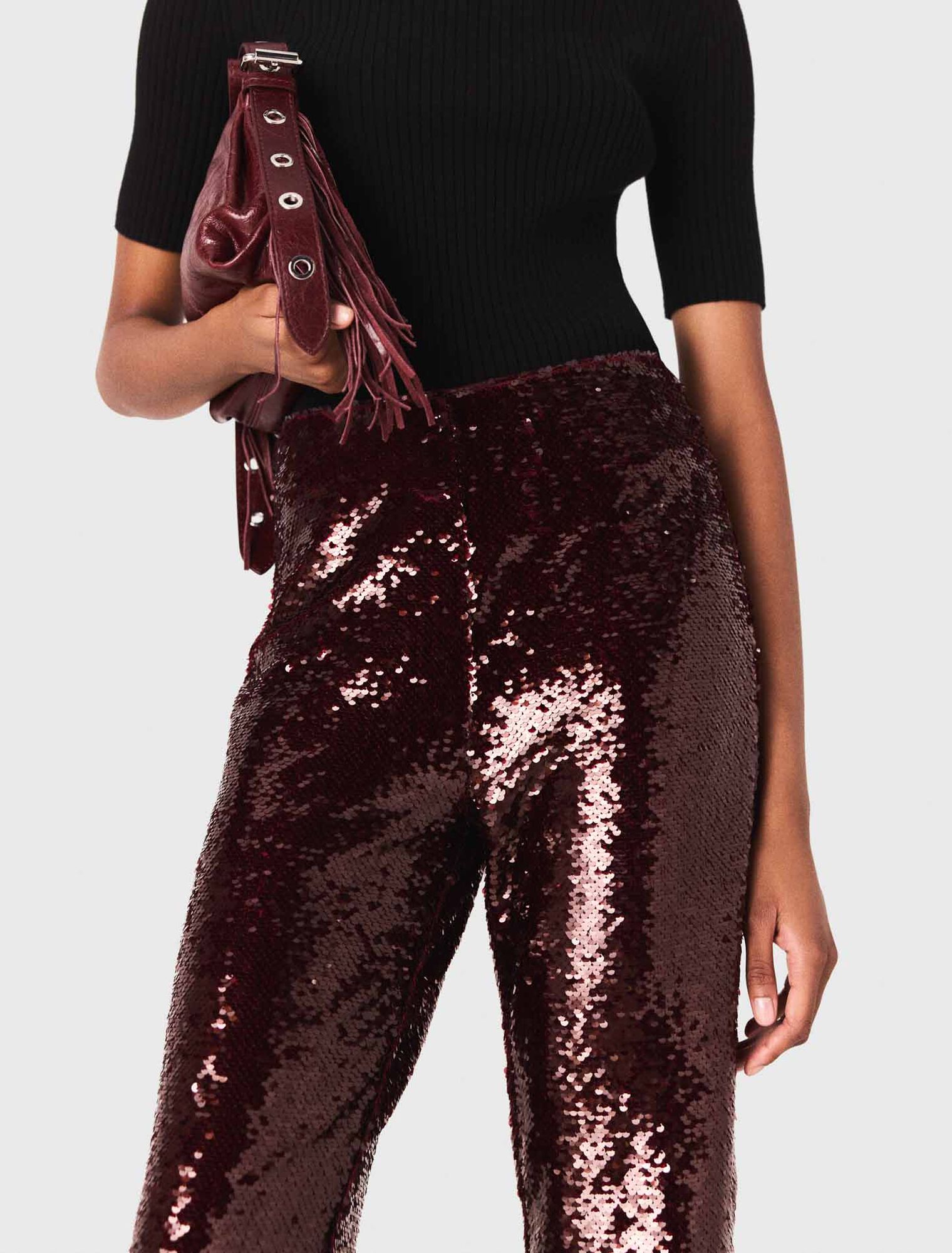 Sequin-embroidered trousers