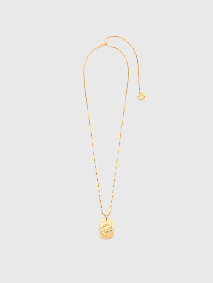Zodiac sign plaque necklace Zodiac sign plaque necklace