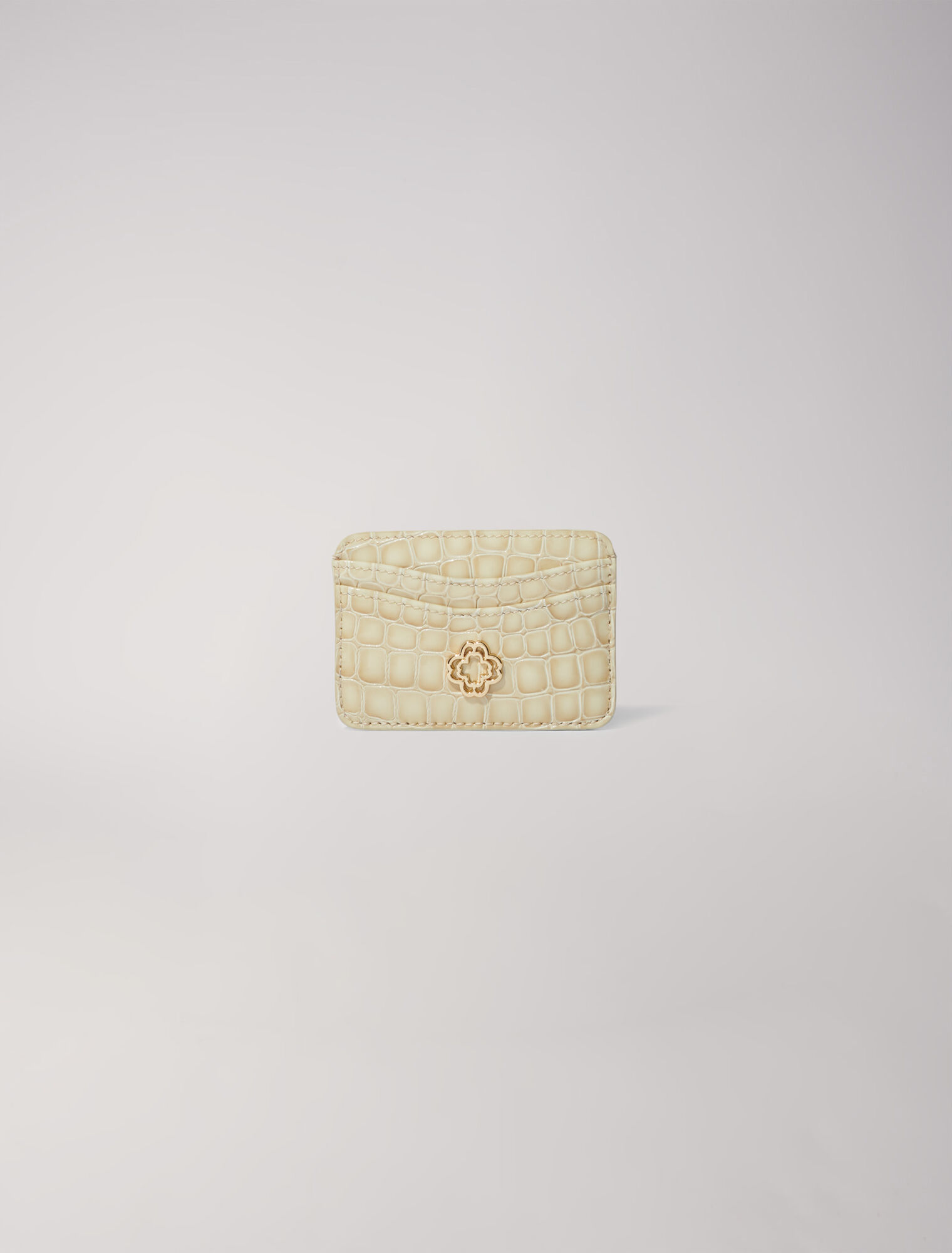 Mock croc leather cardholder