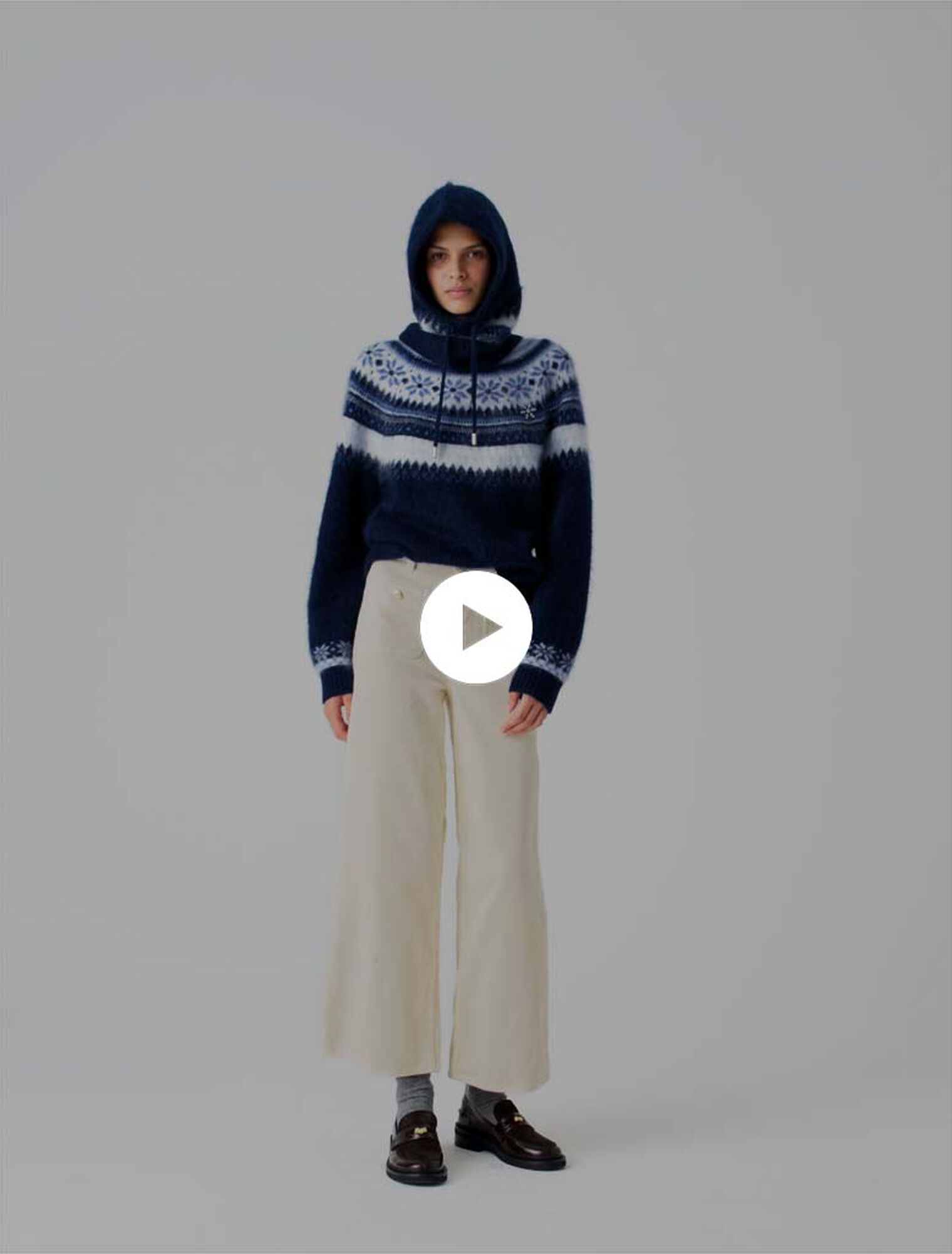 Wide-leg corduroy trousers