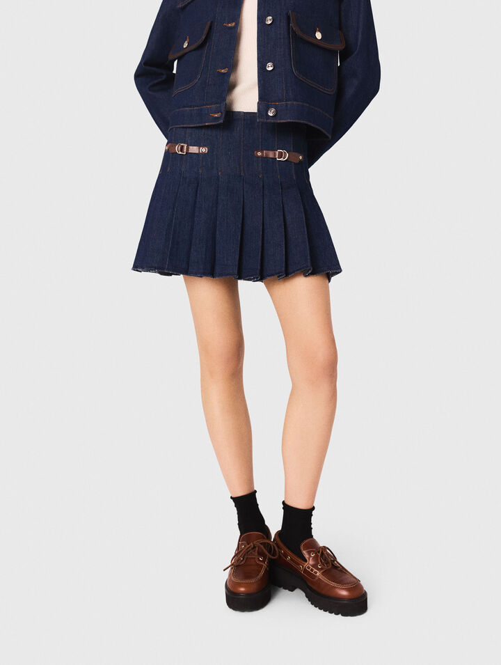 Short denim skirt with lining Short denim skirt with lining