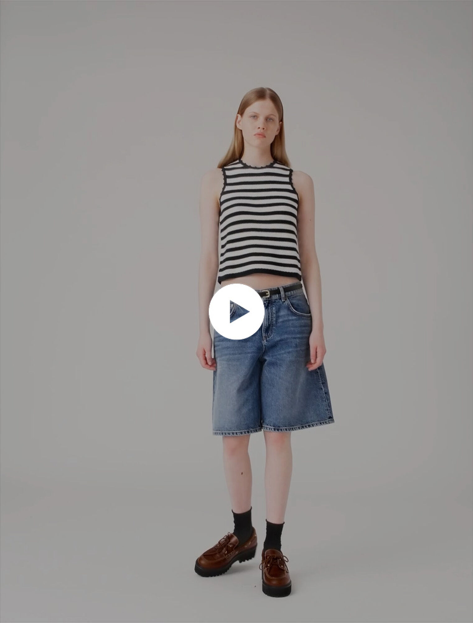 Denim Bermuda shorts