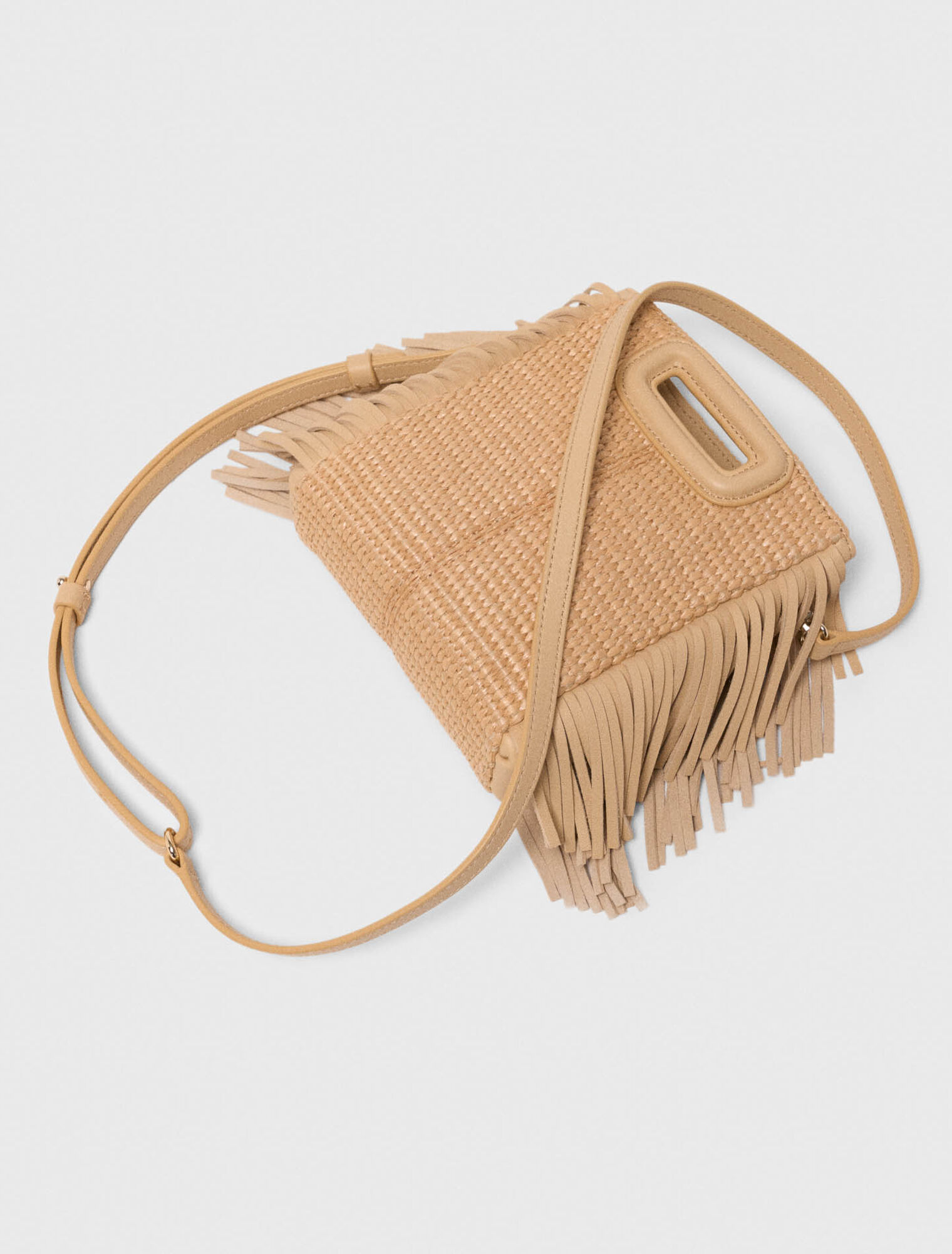 Raffia effect M Mini bag