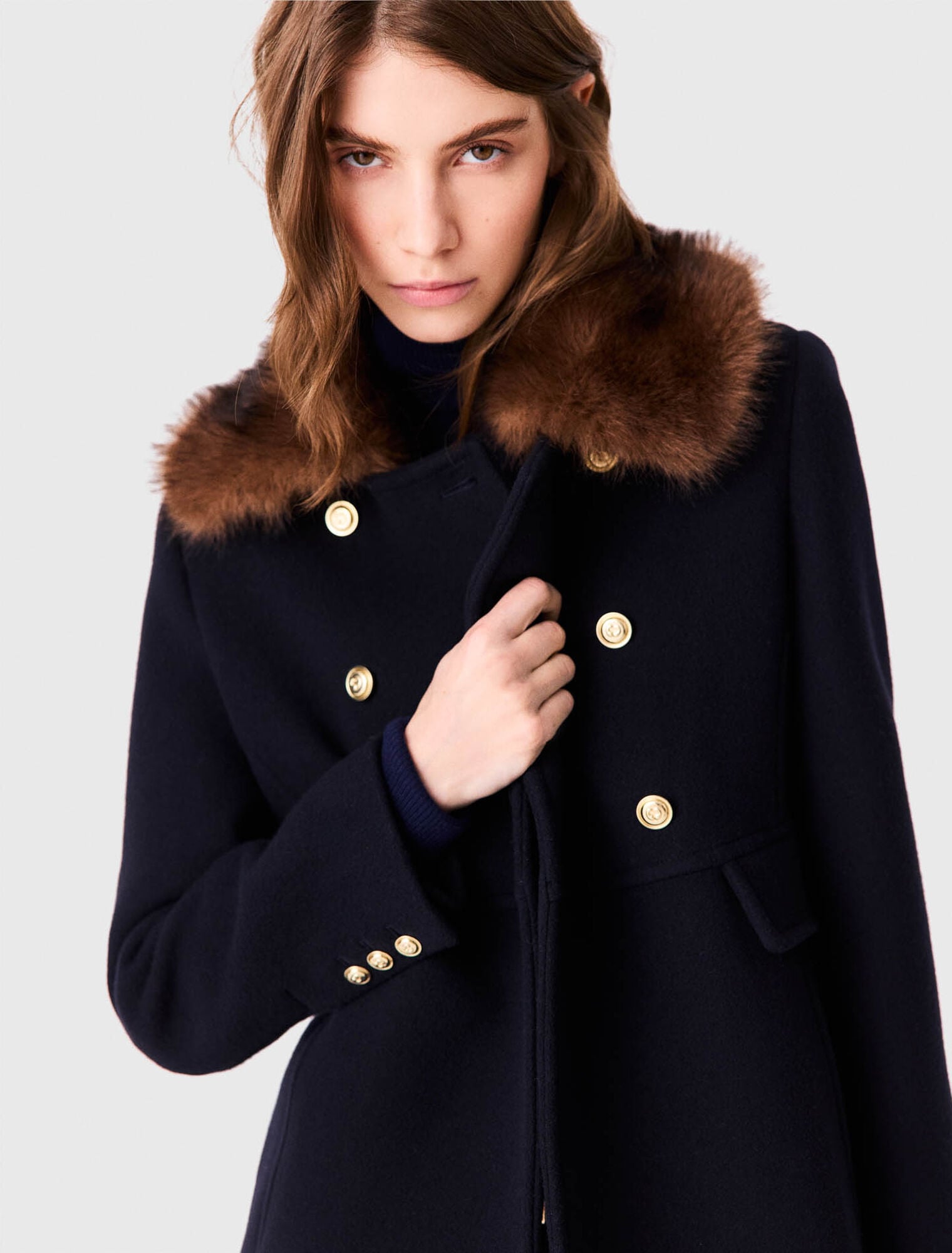 Wool blend coat