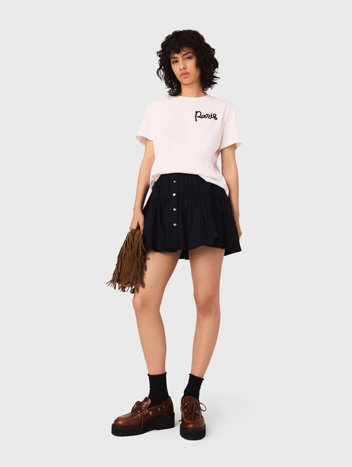T-shirt with embroidered Paris logo T-shirt with embroidered Paris logo