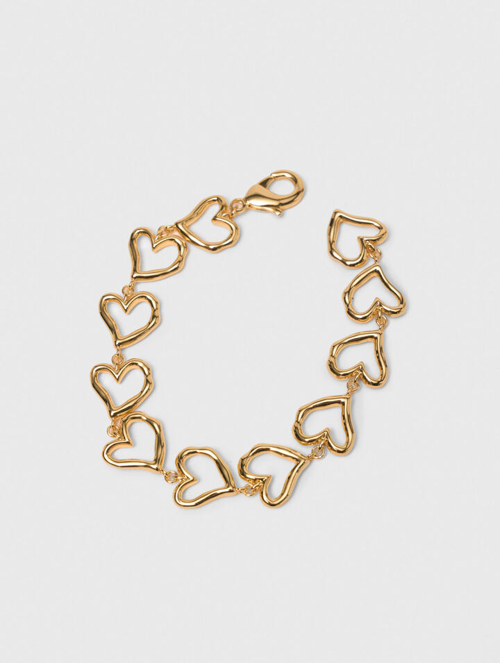 Gold-plated heart bracelet Gold-plated heart bracelet