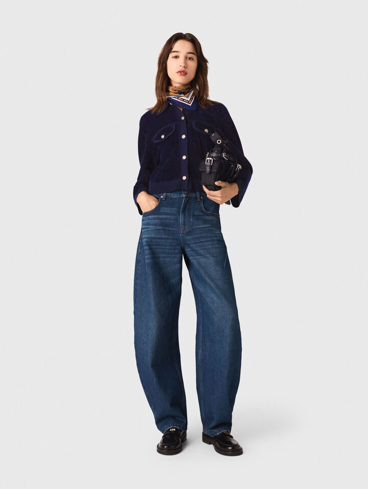 Cropped velvet jacket Cropped velvet jacket