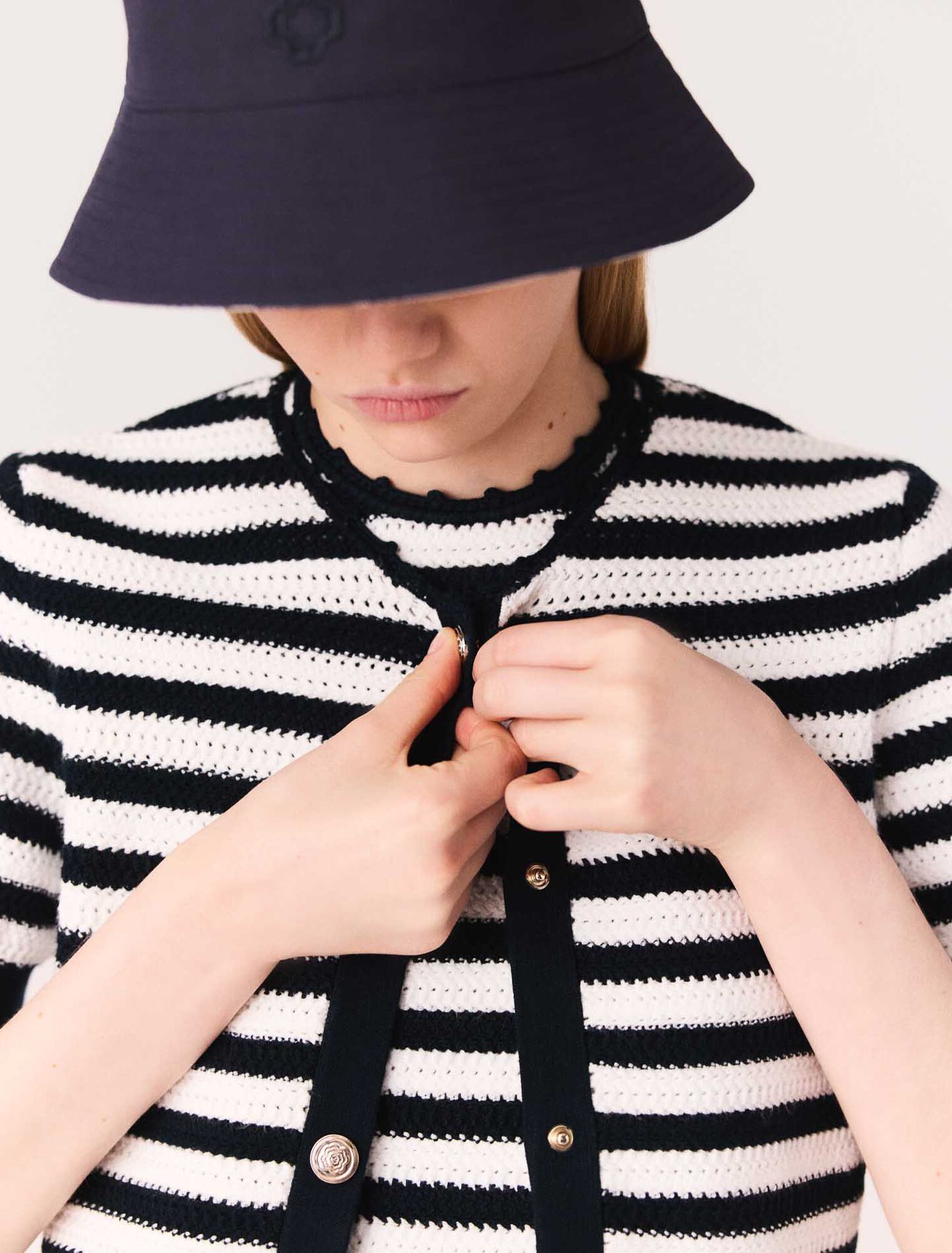 Cropped crochet cardigan