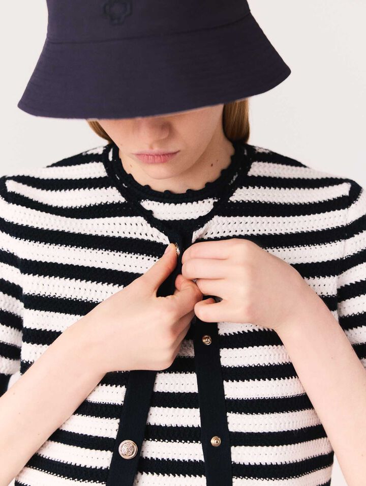 Cropped crochet cardigan