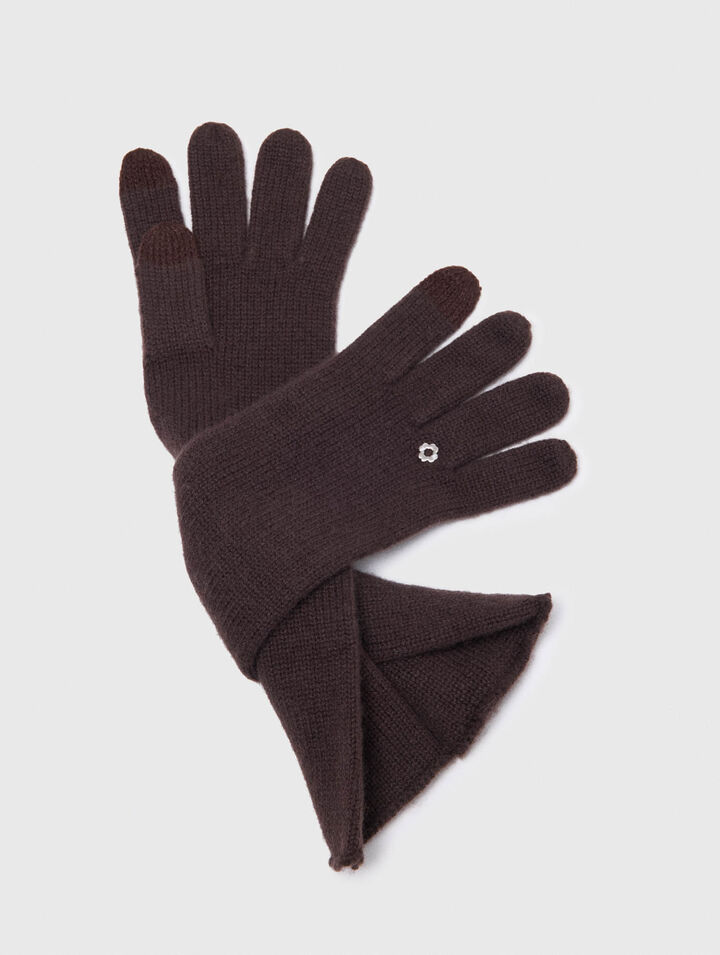 Long wool and cashmere gloves Long wool and cashmere gloves
