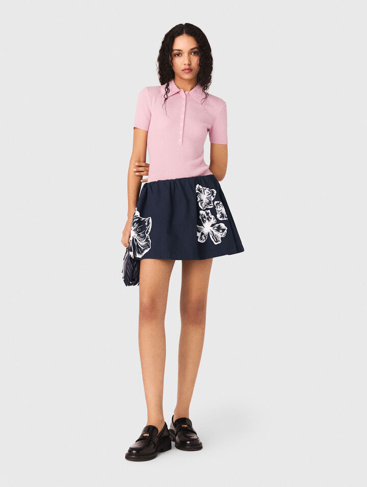 Short cotton skirt