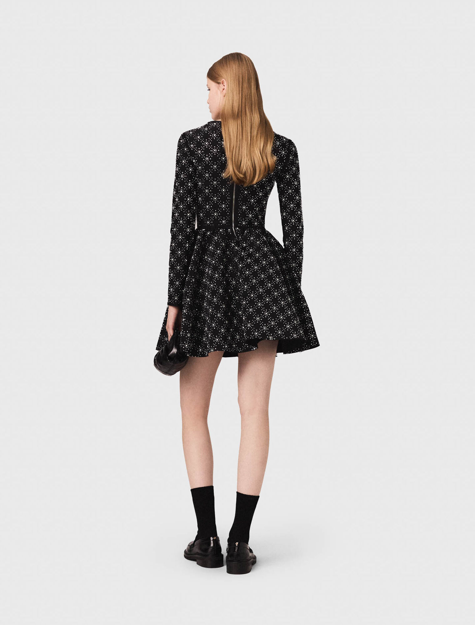 Pearl and rhinestone skater dress