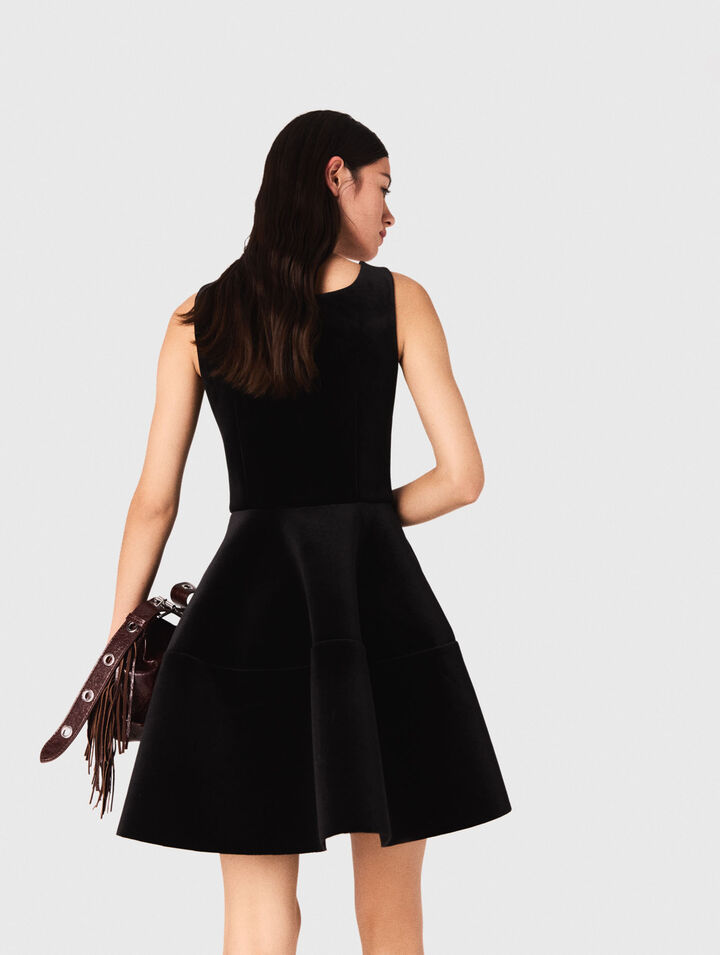 Short velvet skater dress Short velvet skater dress