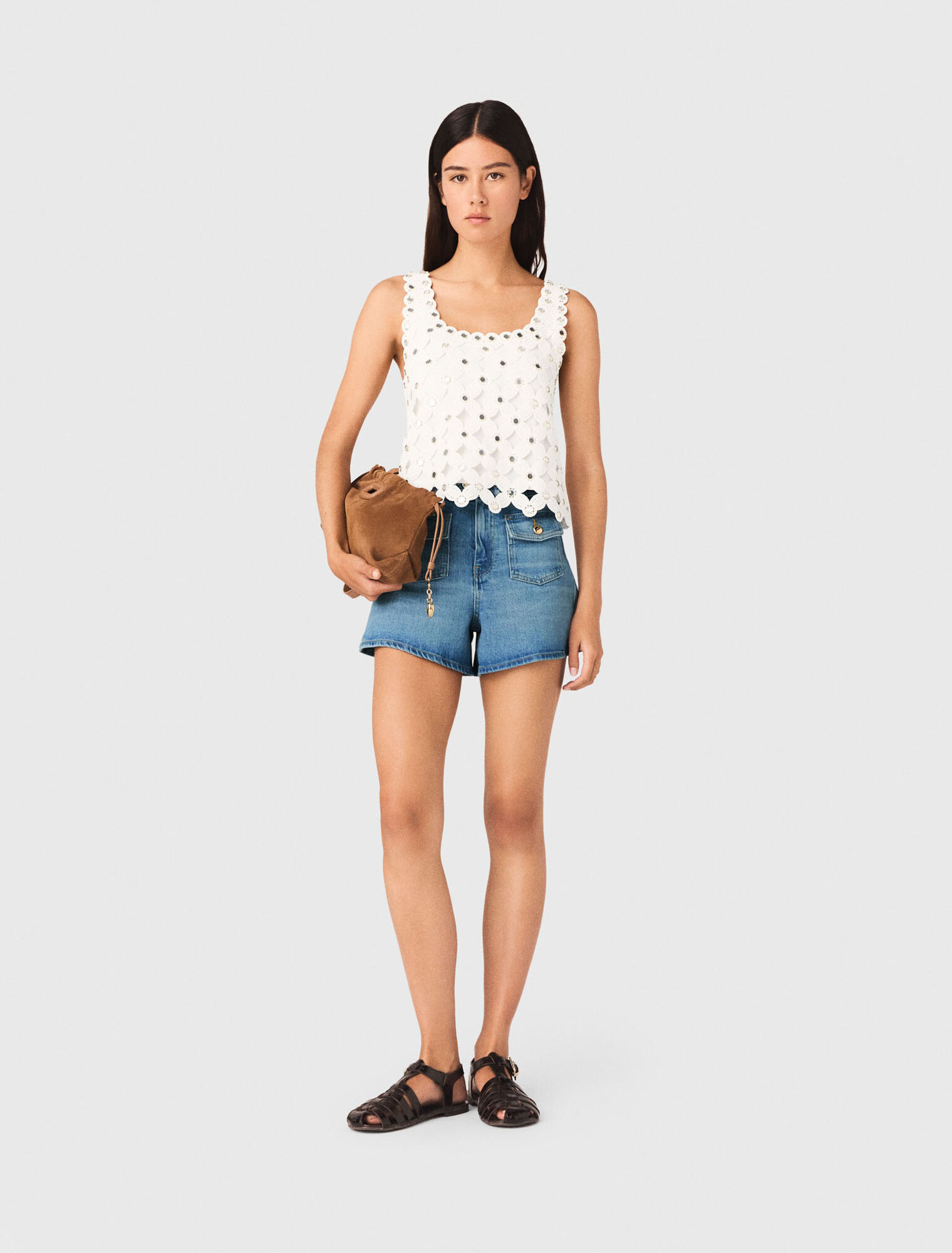 Mirrored crochet top