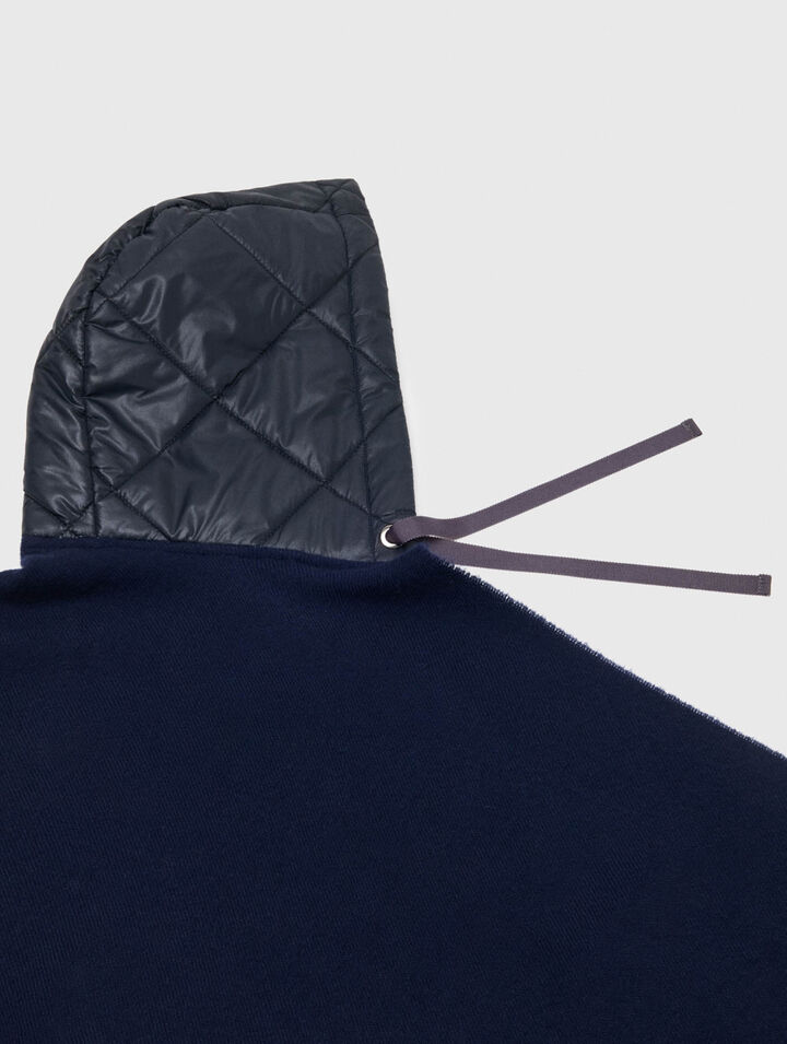 Hooded wool poncho Hooded wool poncho