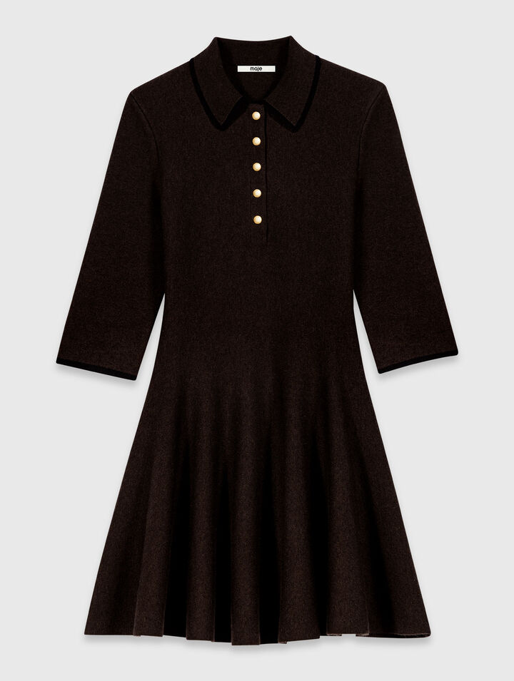 Knit polo dress