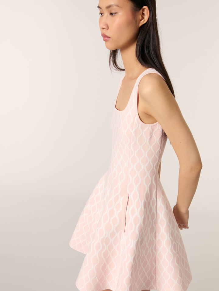 Short jacquard knit dress
