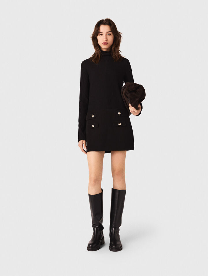 Short high-neck dress Short high-neck dress