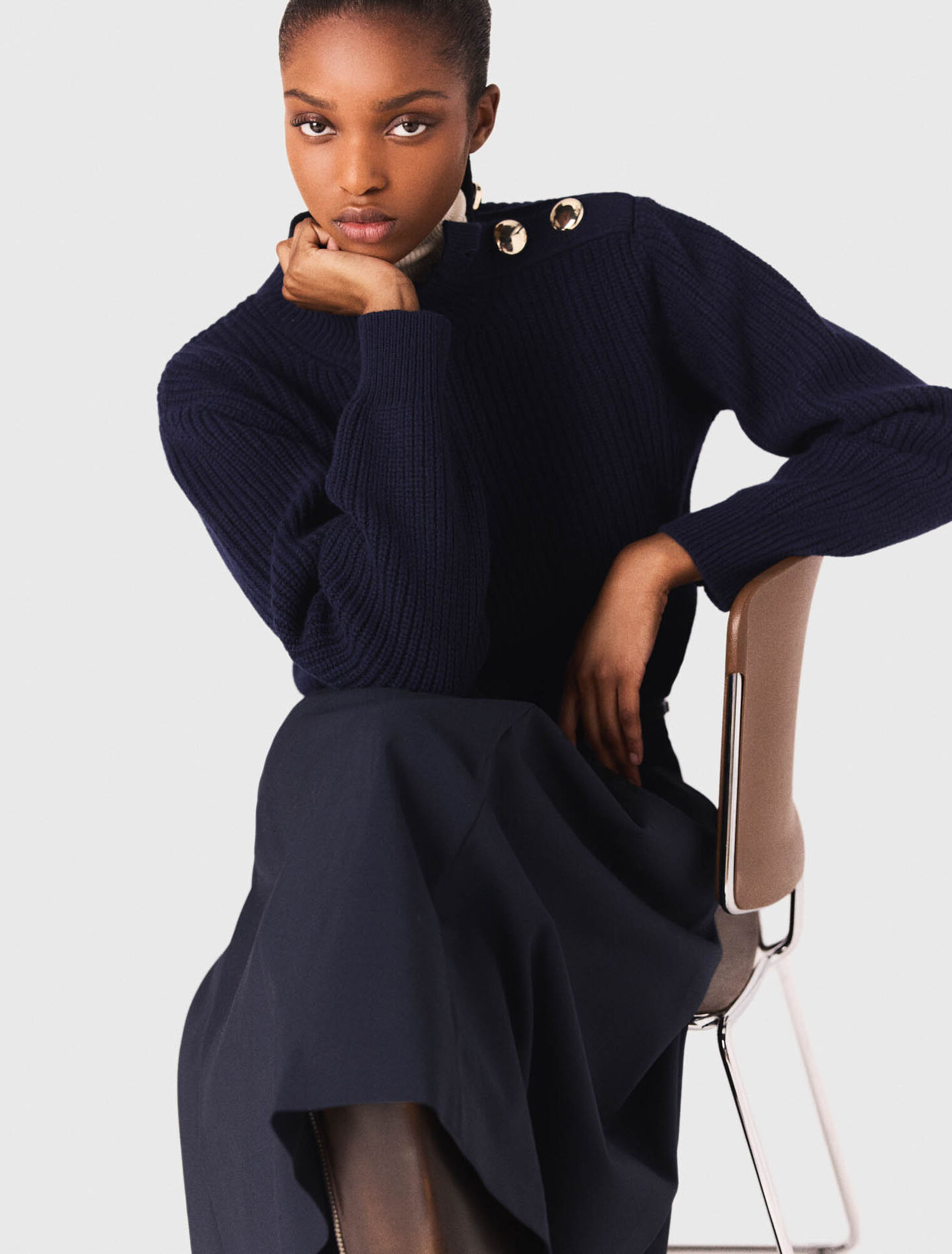 Wool roll-neck jumper