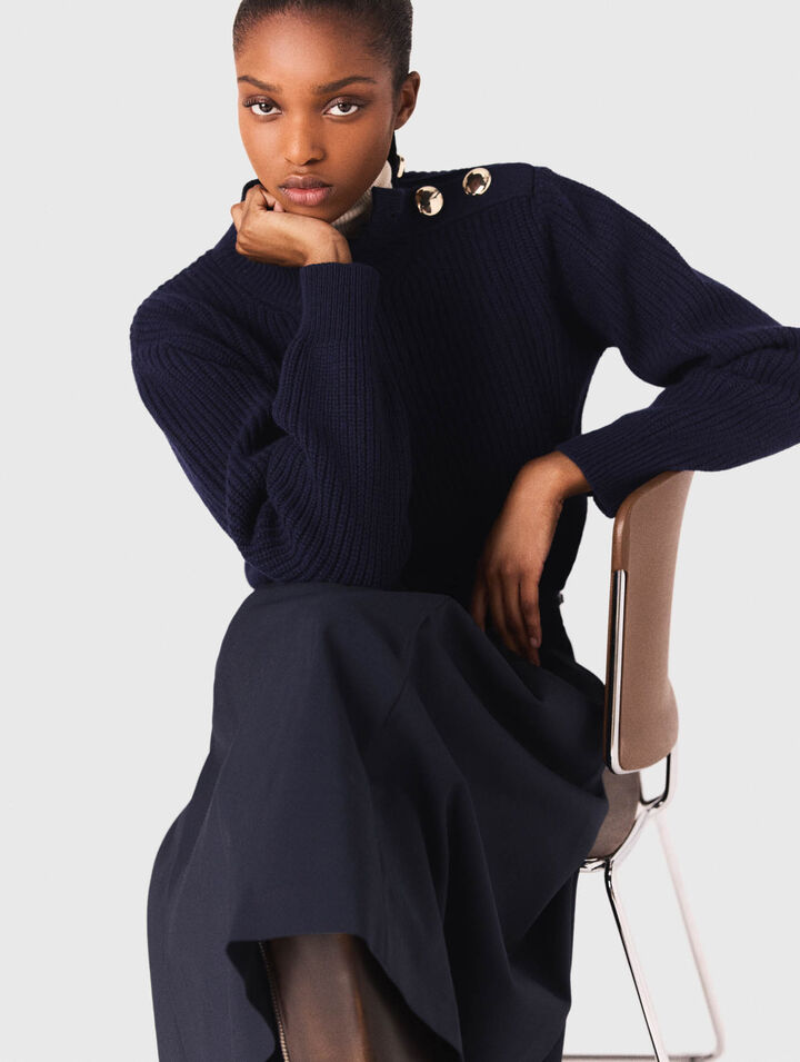 Wool roll-neck jumper