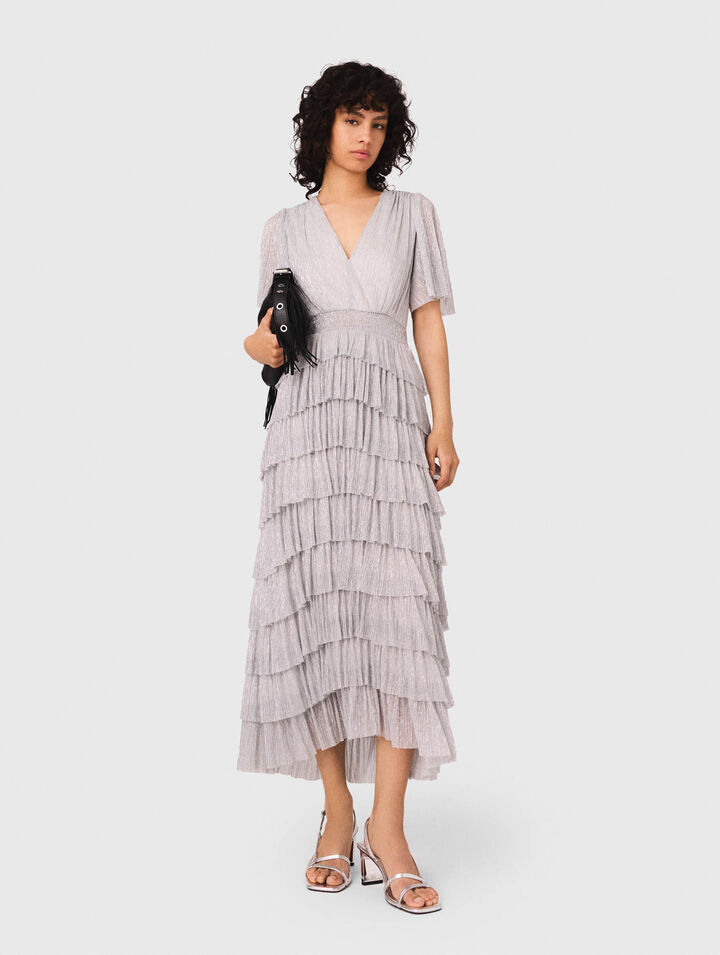 Metallic ruffled midi dress Metallic ruffled midi dress