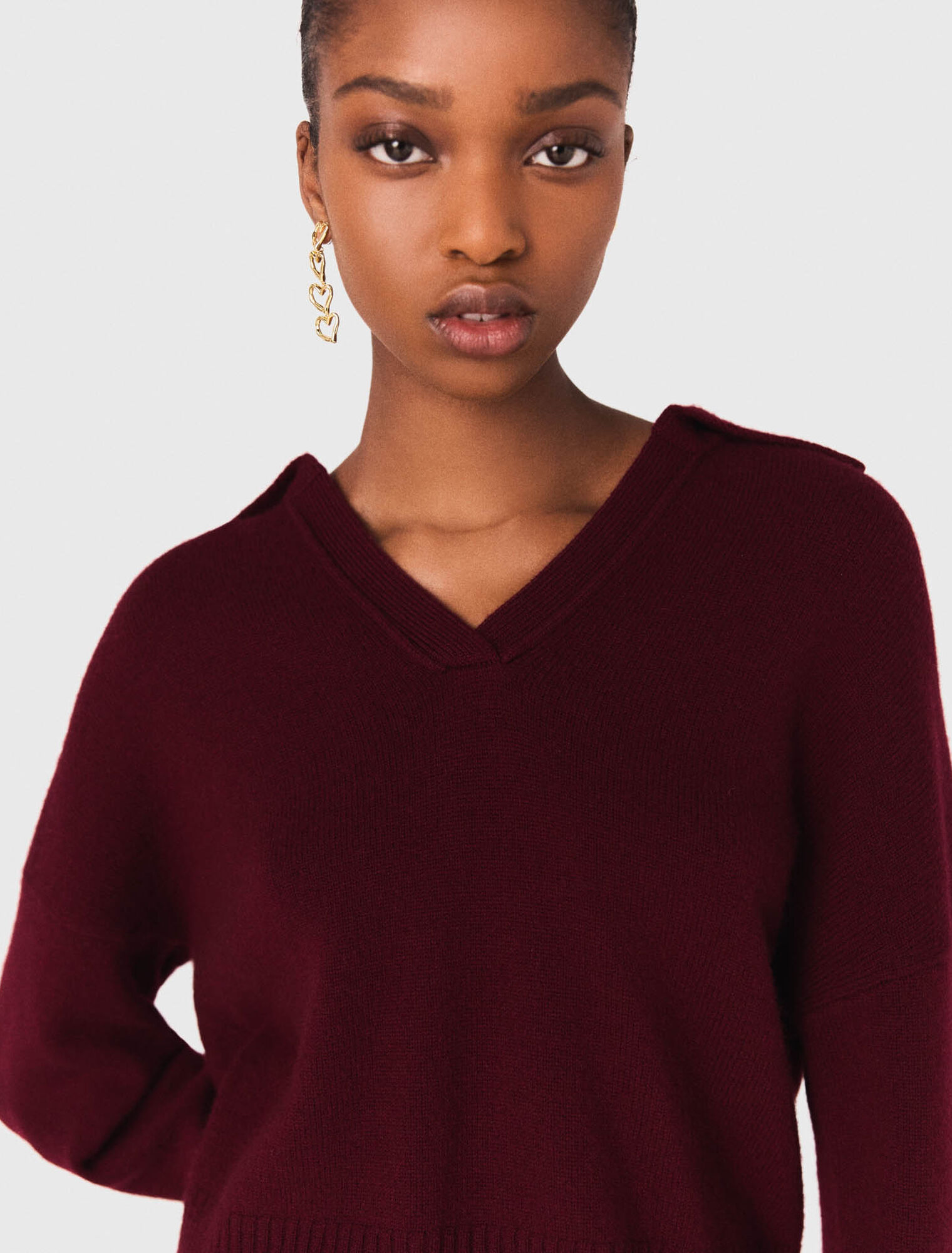 Asymmetric heart earrings