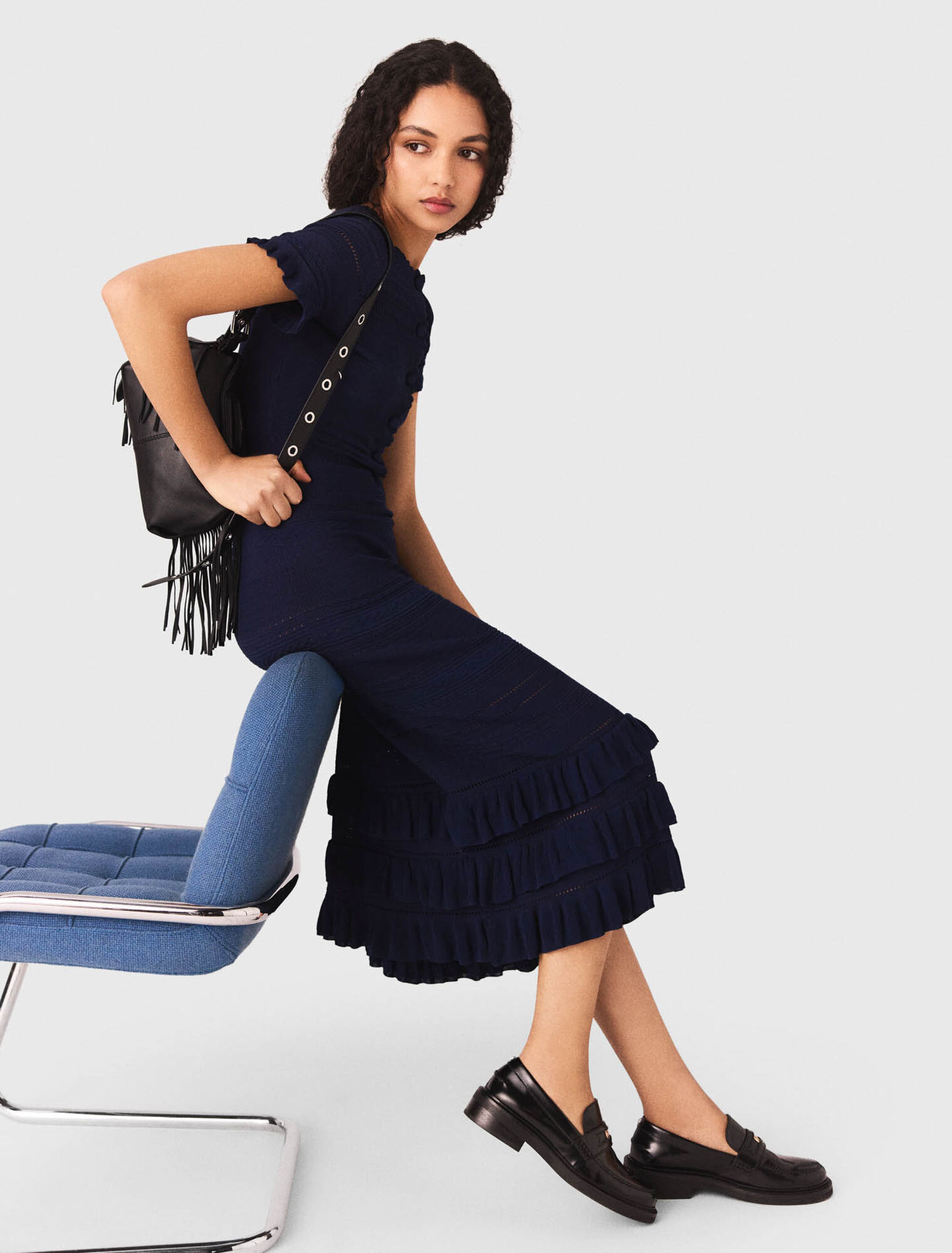 Plain leather mini Miss M bag