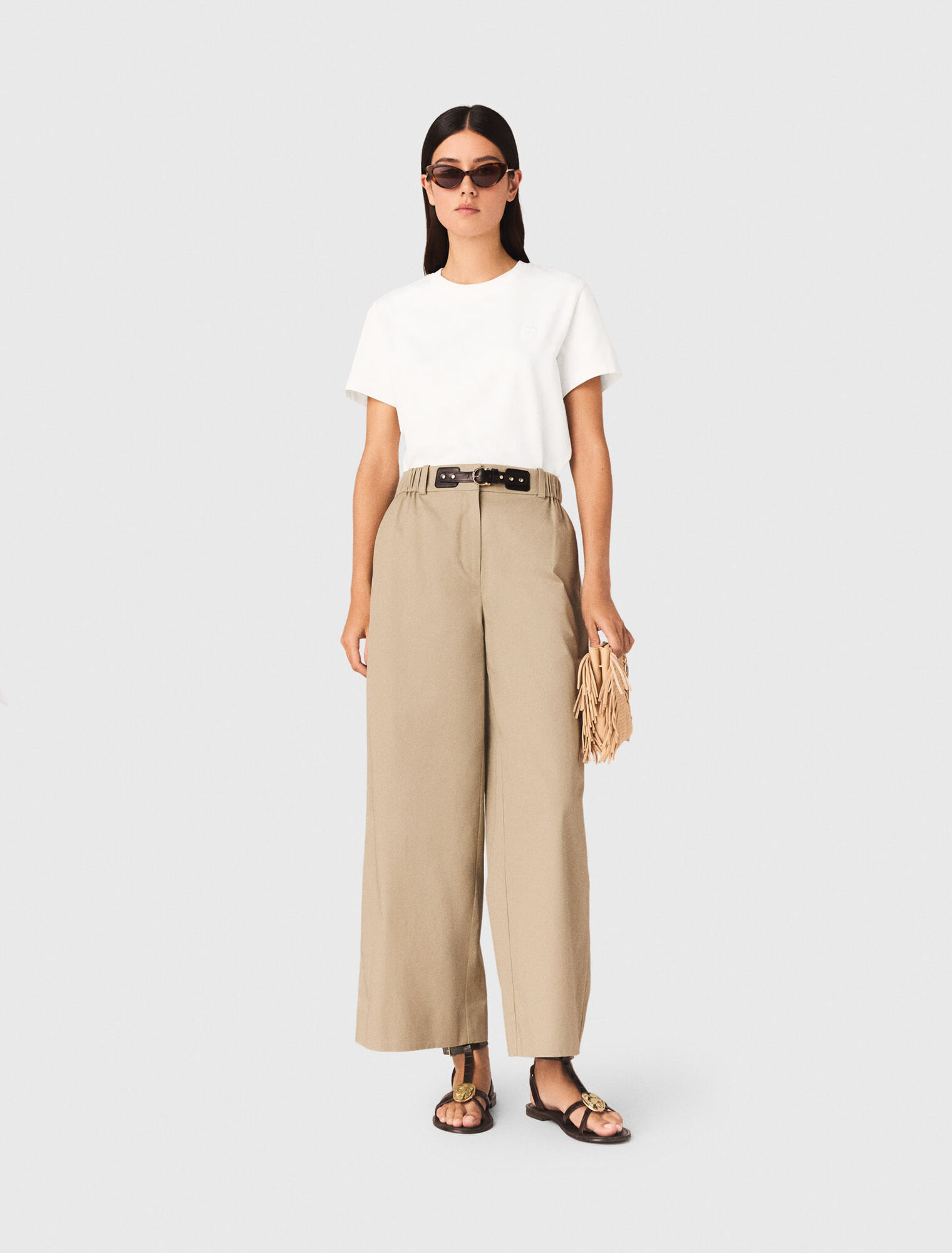 T-shirt with small embroidered logo