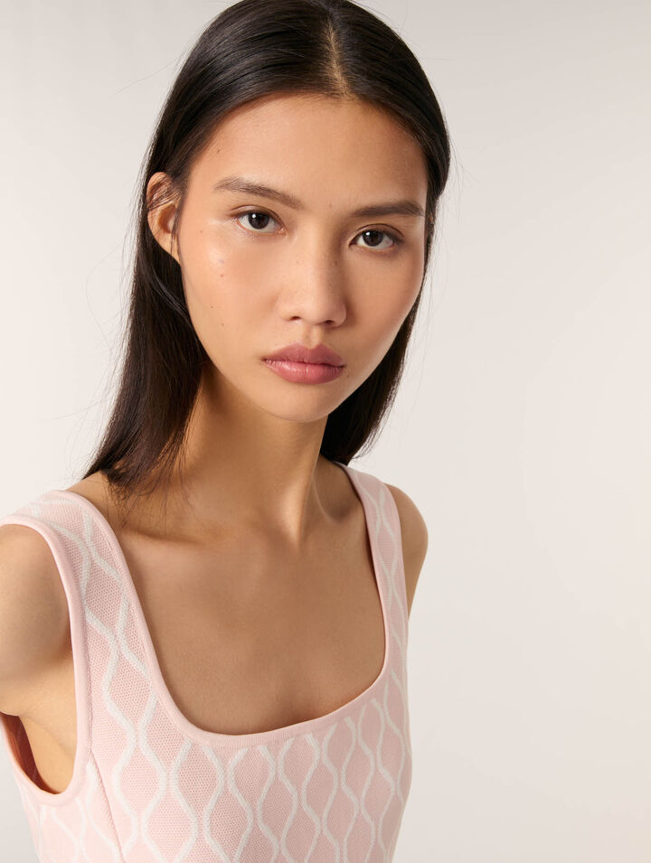 Short jacquard knit dress