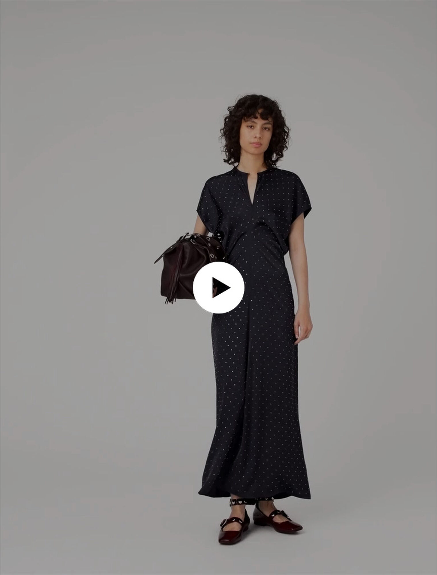 Studded satin maxi dress Studded satin maxi dress