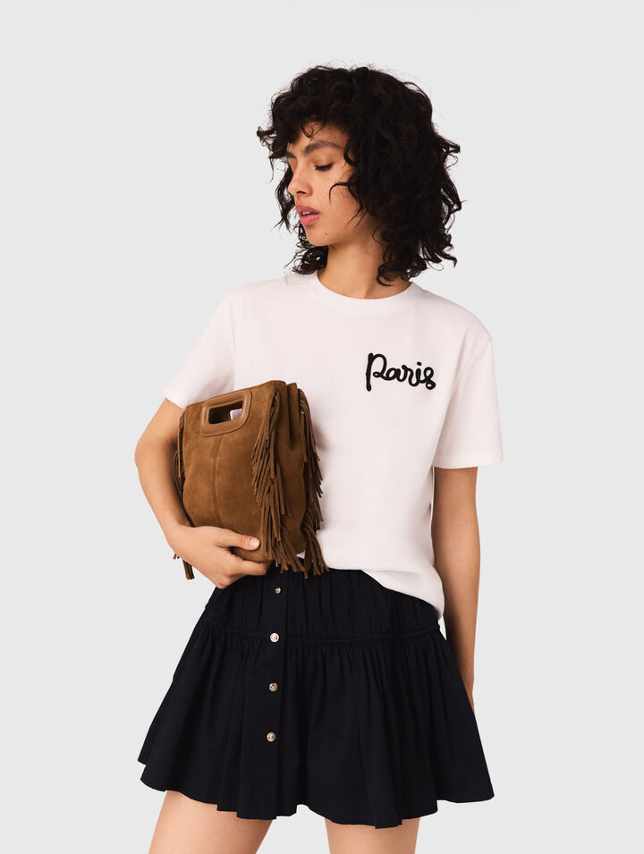 T-shirt with embroidered Paris logo T-shirt with embroidered Paris logo