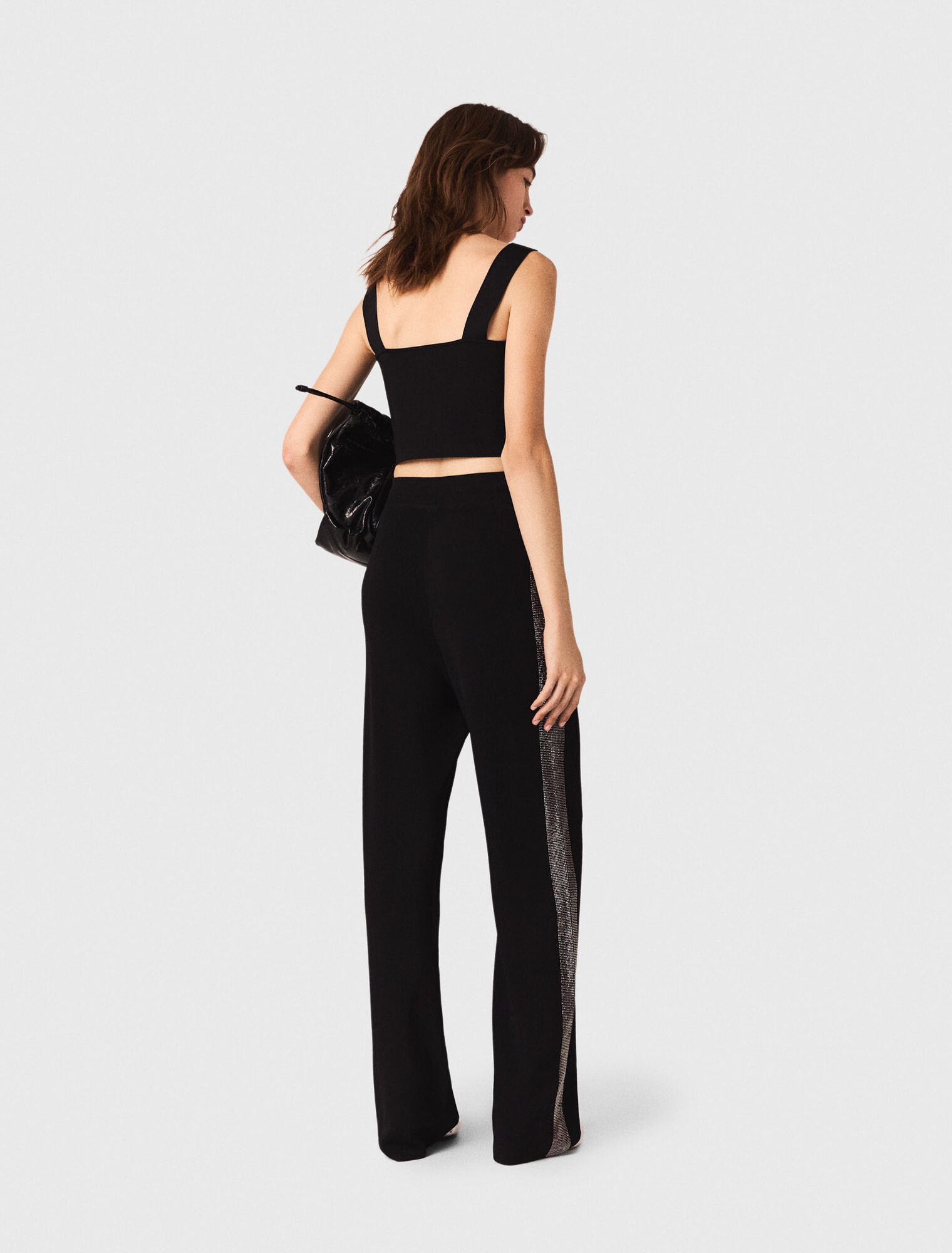 Knitted crop top with straps Knitted crop top with straps