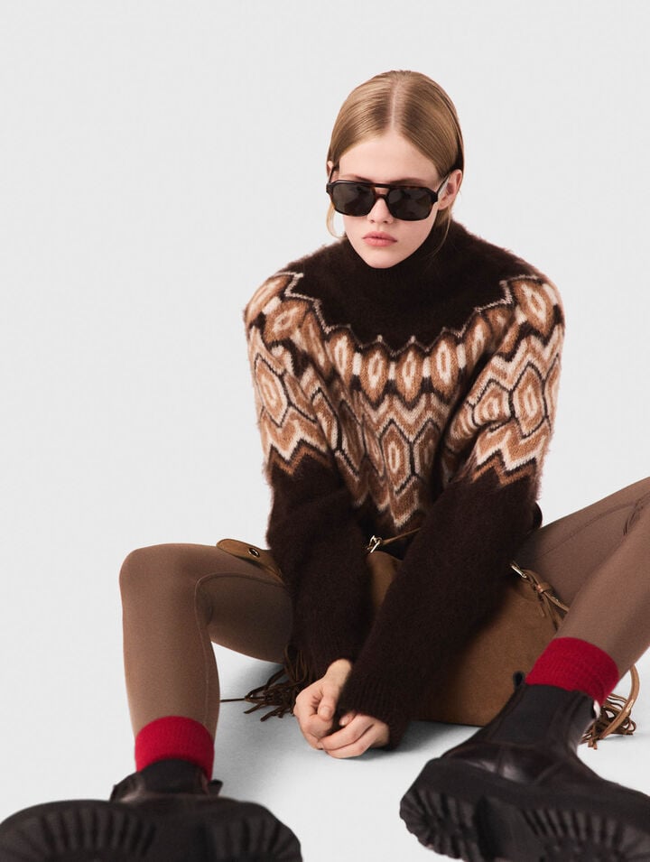 Fair Isle high-neck jumper