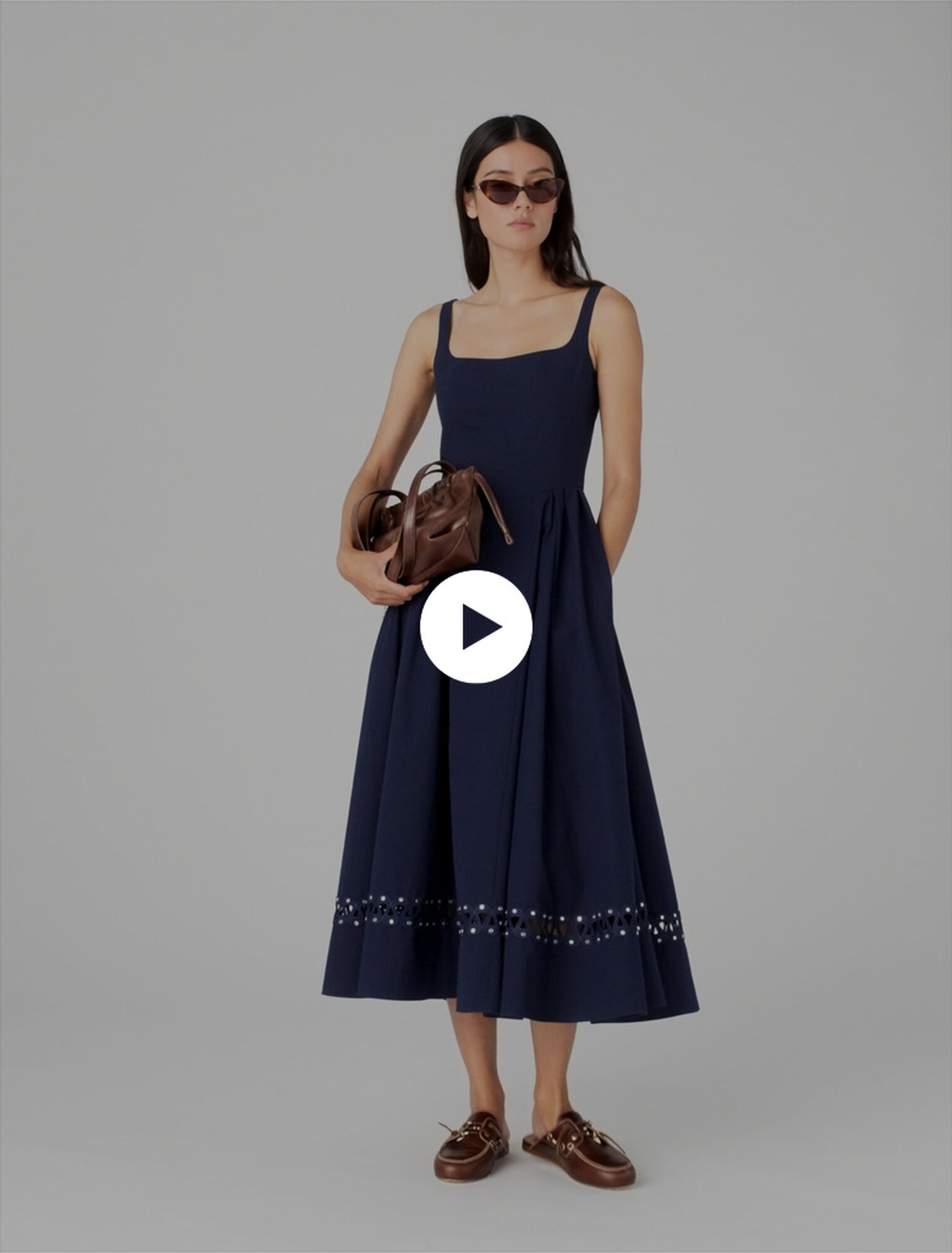 Flared midi dress