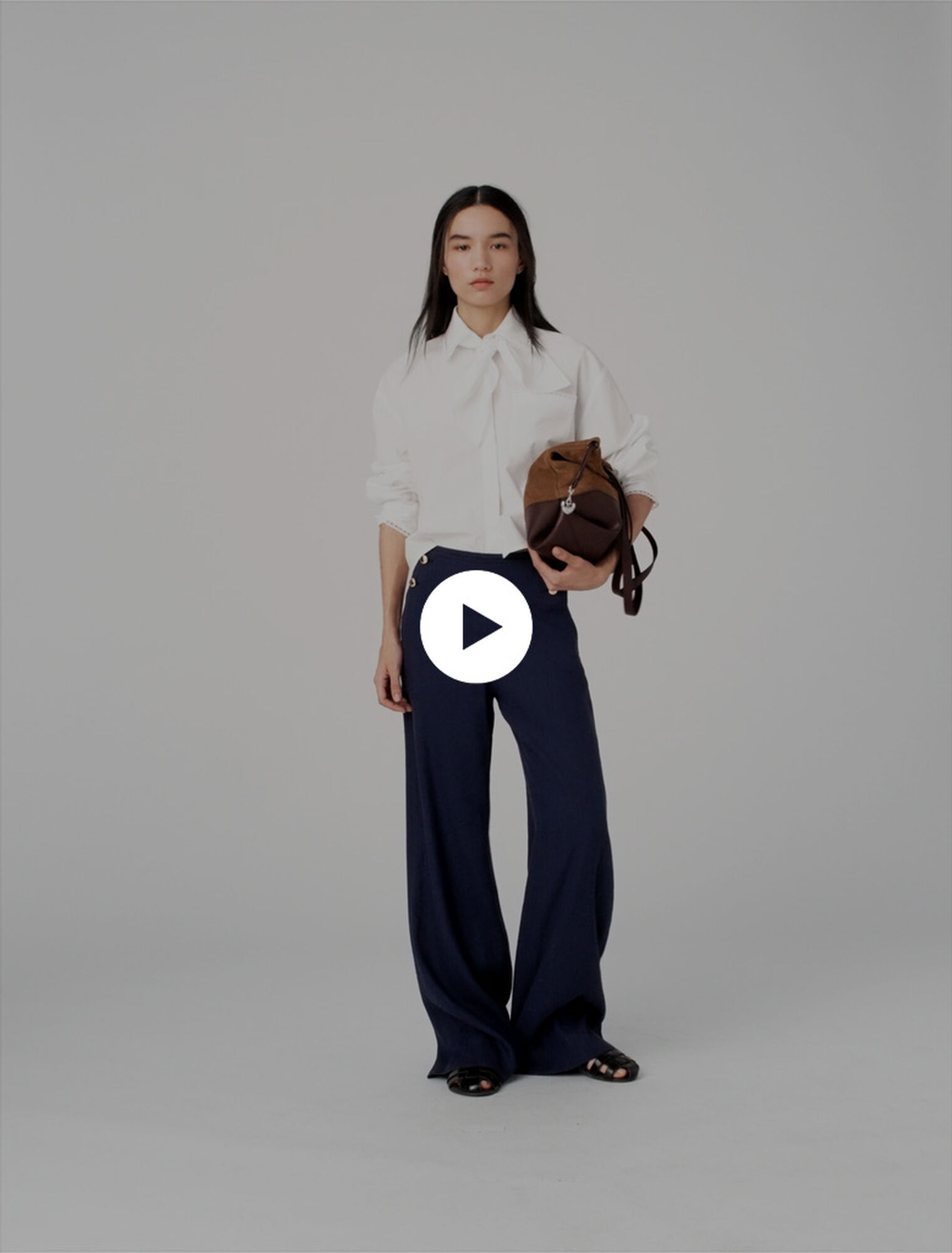 Linen-blend sailor trousers