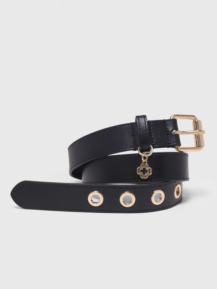 Leather belt with Miss M buckle