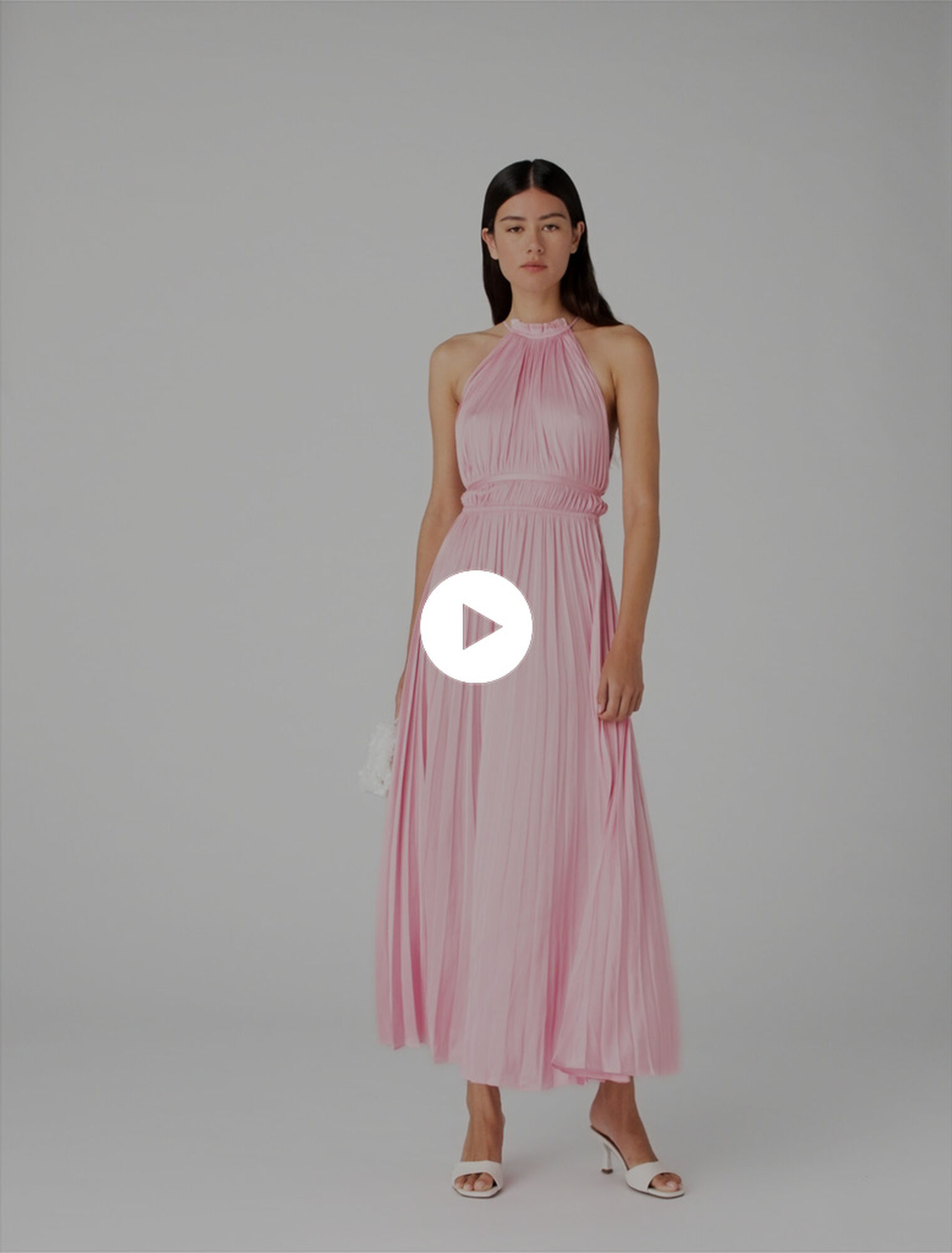 Pleated maxi dress