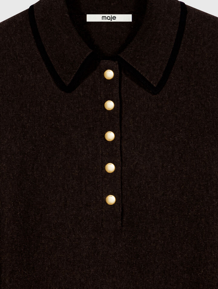 Knit polo dress