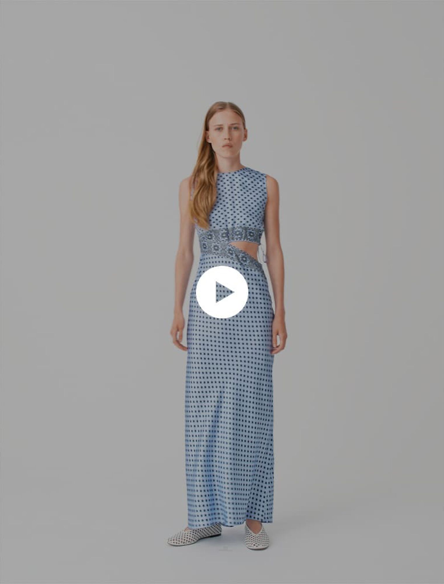 Patterned cutaway dress