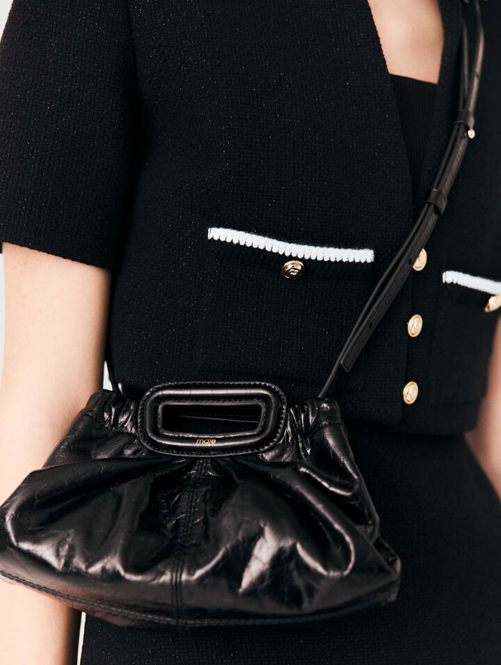 Crackled leather Milpli mini Clutch