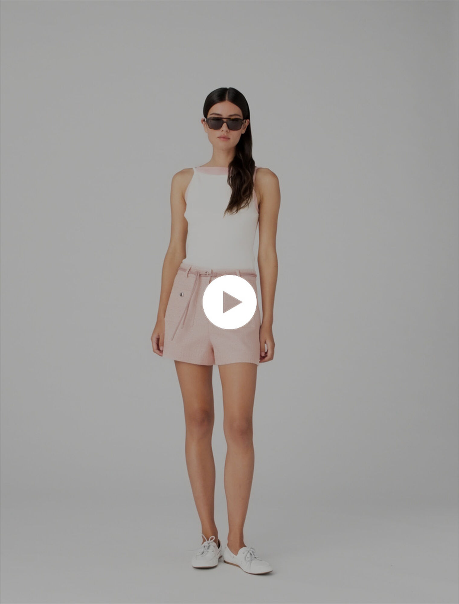 High straight-neck top