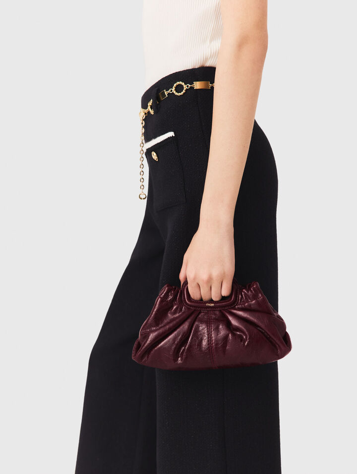 Crackled leather Milpli mini Clutch