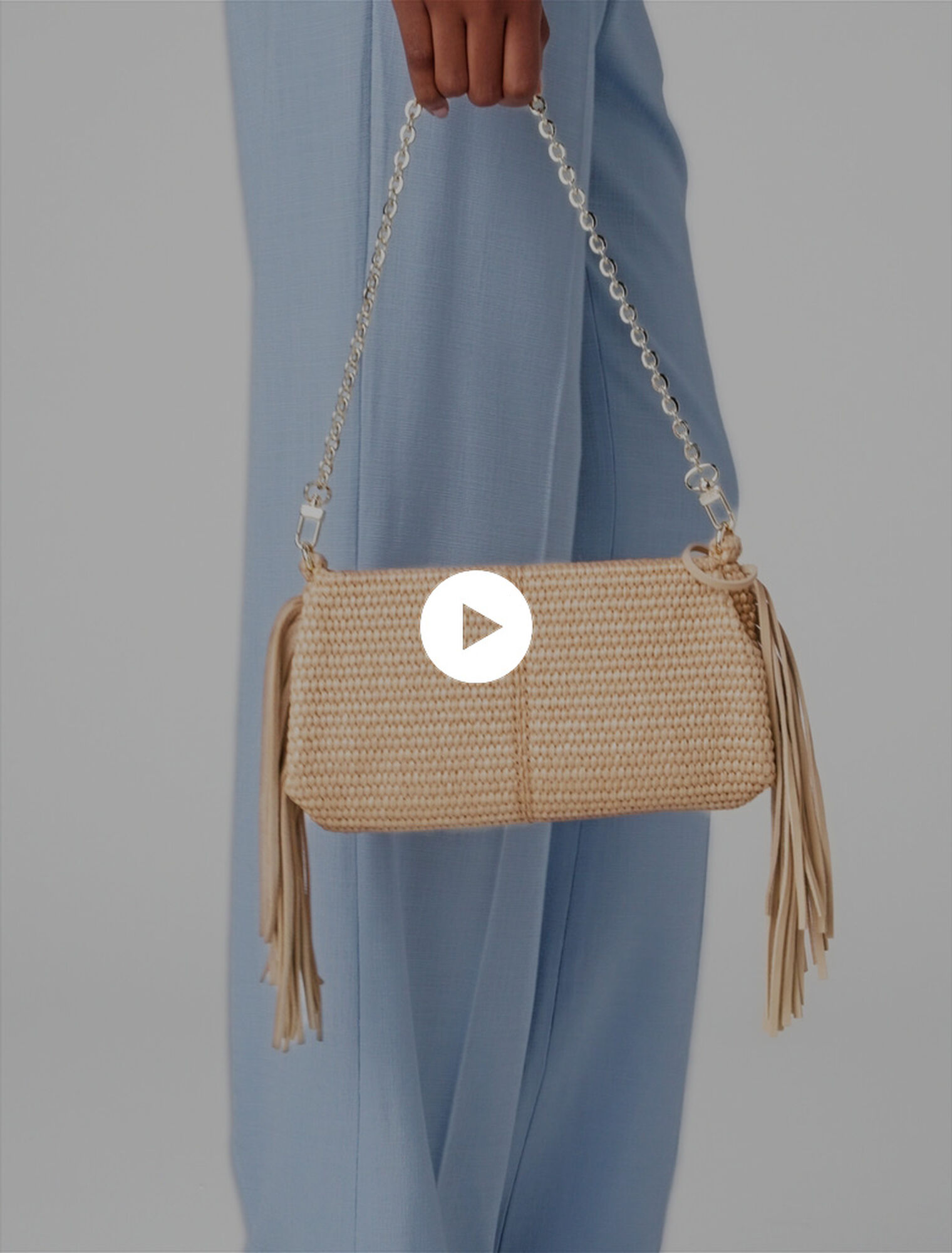 Miss M natural-look Pouch bag