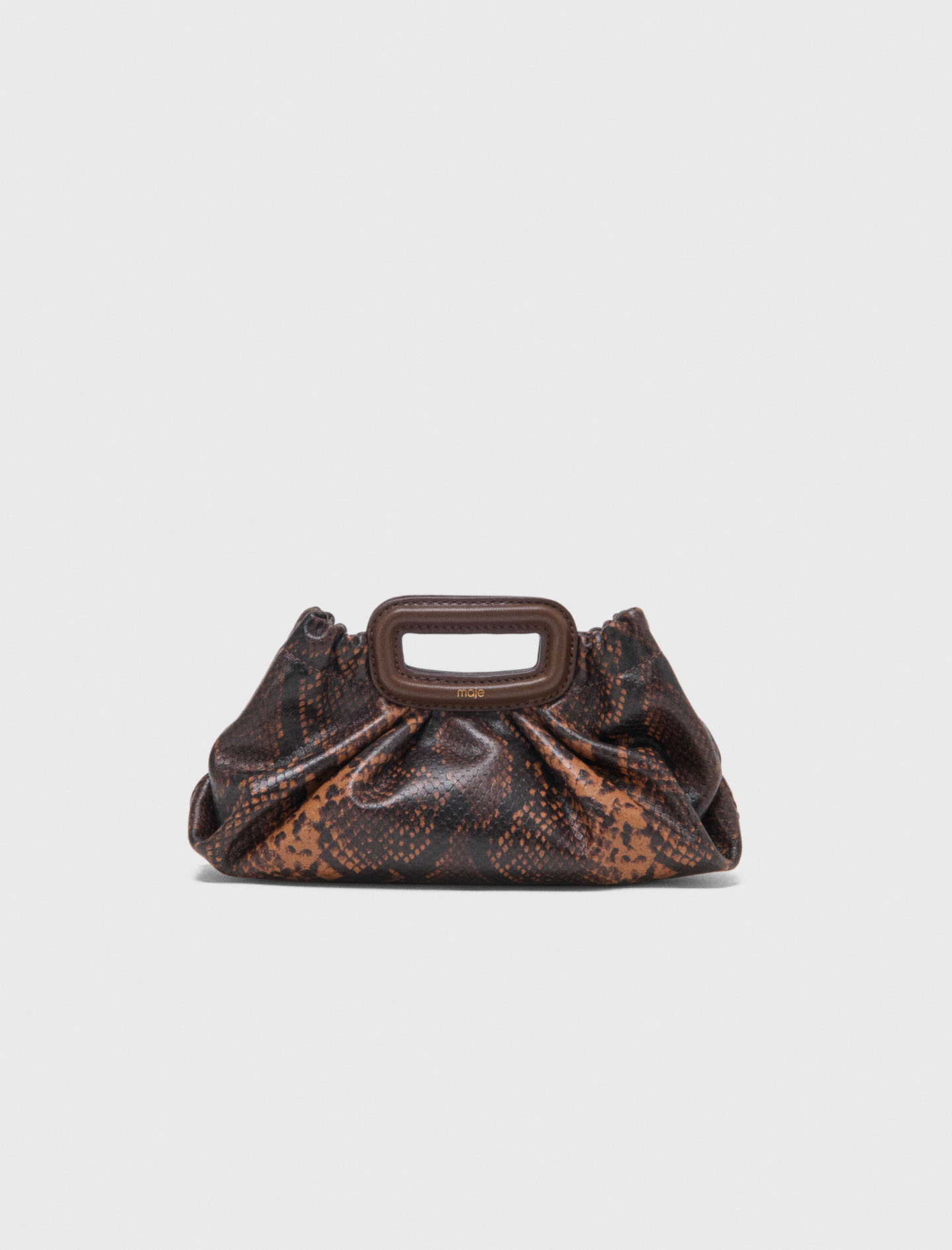 Sac Milpli mini en cuir craquelé python