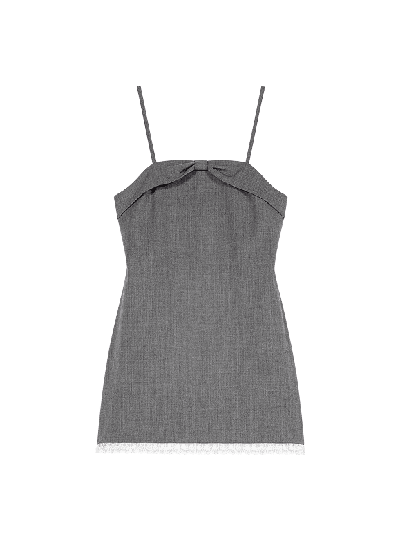 Short tailored dress with lace