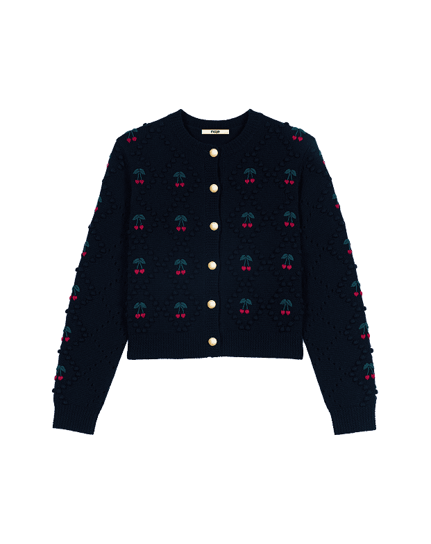 Cherry Embroidered Cardigan
