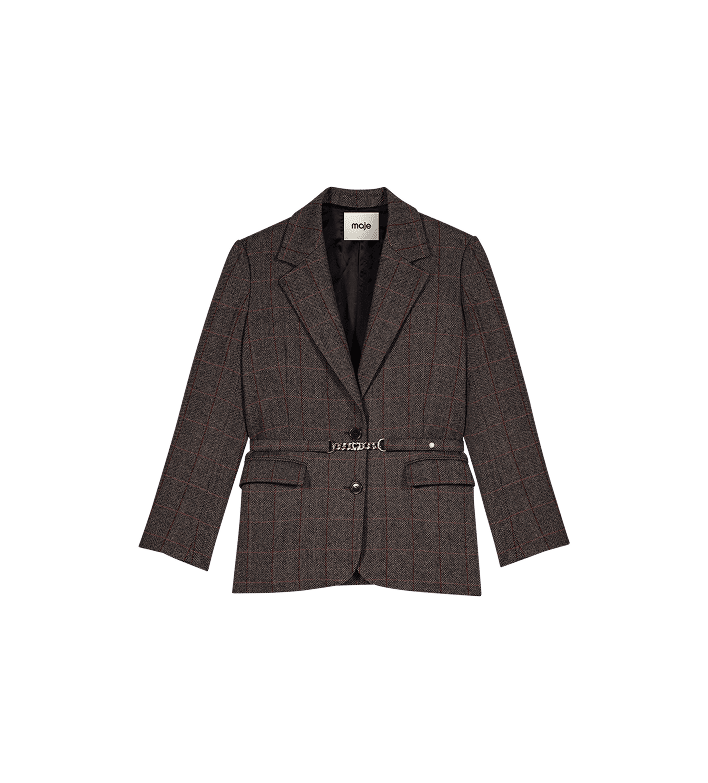 Belted tailored jacket