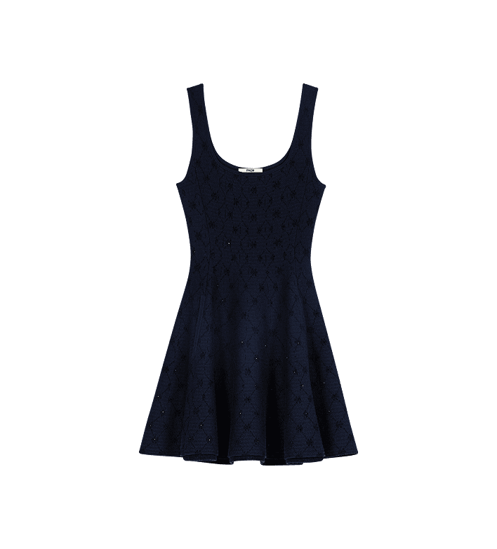 Short jacquard skater dress