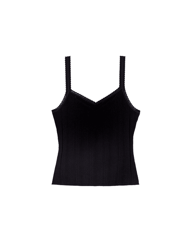 Pointelle knit twinset